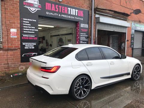 BMW 3 Series G20 M Performance finished outside MasterTint UK on Weston Street, Bolton