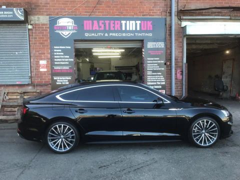 Audi A5 finished outside MasterTint UK on Weston Street, Bolton