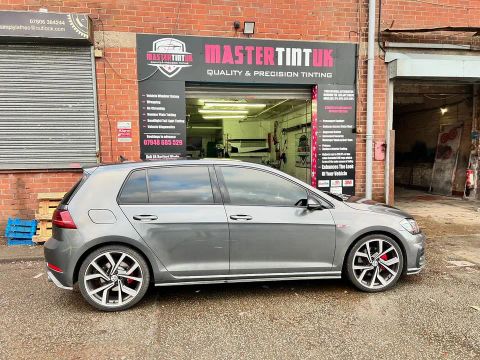 VW Golf GTI finished outside MasterTint UK on Weston Street, Bolton
