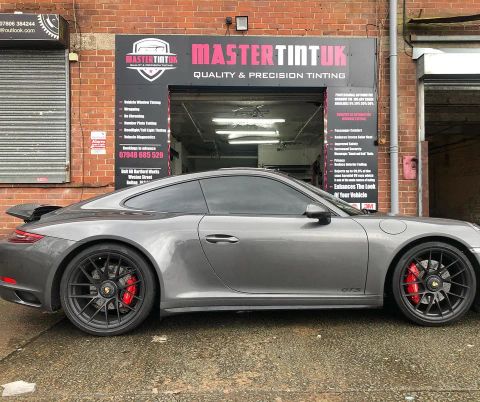 Porsche 911 Carrera GTS finished outside MasterTint UK on Weston Street, Bolton