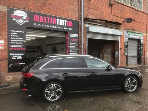 Audi A4 Avant finished outside MasterTint UK on Weston Street, Bolton