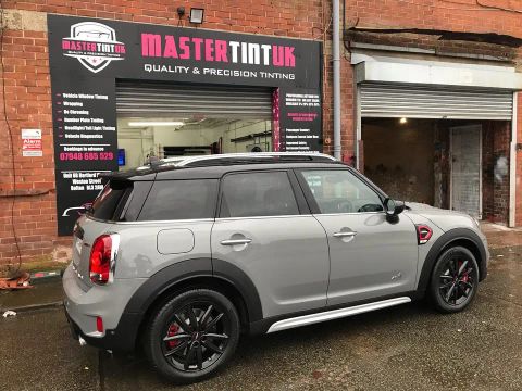 Mini Countryman JCW finished outside MasterTint UK on Weston Street, Bolton