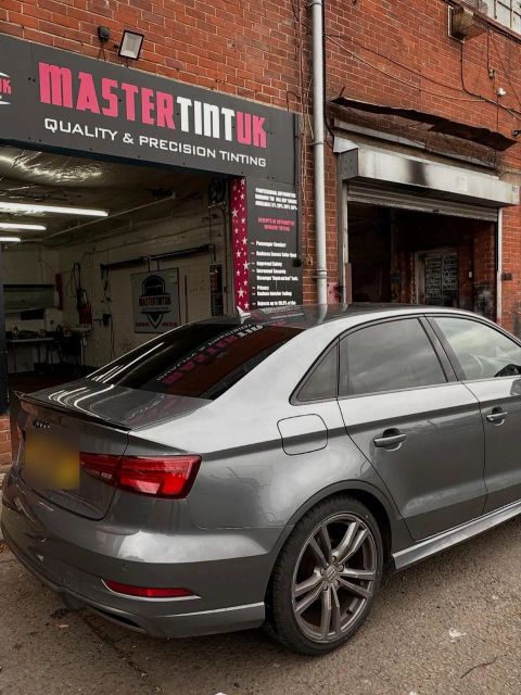 Audi A3 finished outside MasterTint UK on Weston Street, Bolton