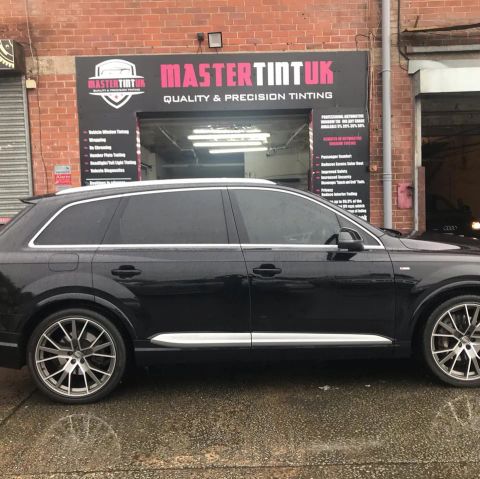 Audi Q7 finished outside MasterTint UK on Weston Street, Bolton