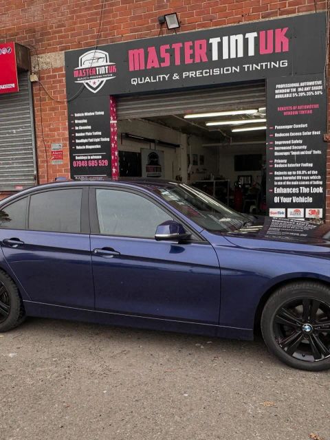 BMW 3 Series F30 finished outside MasterTint UK on Weston Street, Bolton