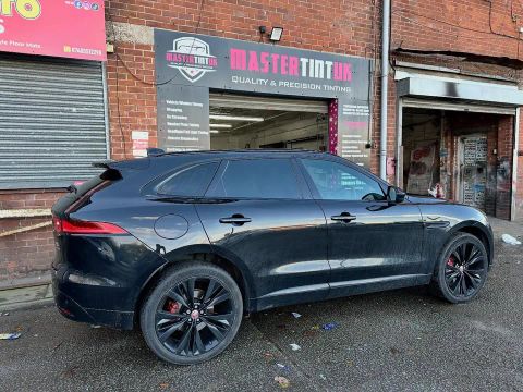 Jaguar F-Pace finished outside MasterTint UK on Weston Street, Bolton