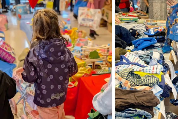 Kinder an der Herbstbörse vom Verein ABRI