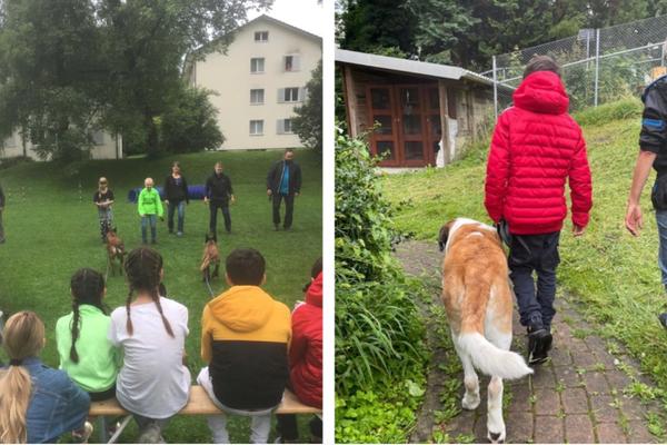 Hundebesuch im Kinder- und Jugendheim Oberi
