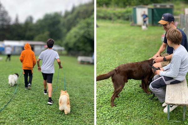 Besuch Stiftung Regensberg auf dem Hundeplatz