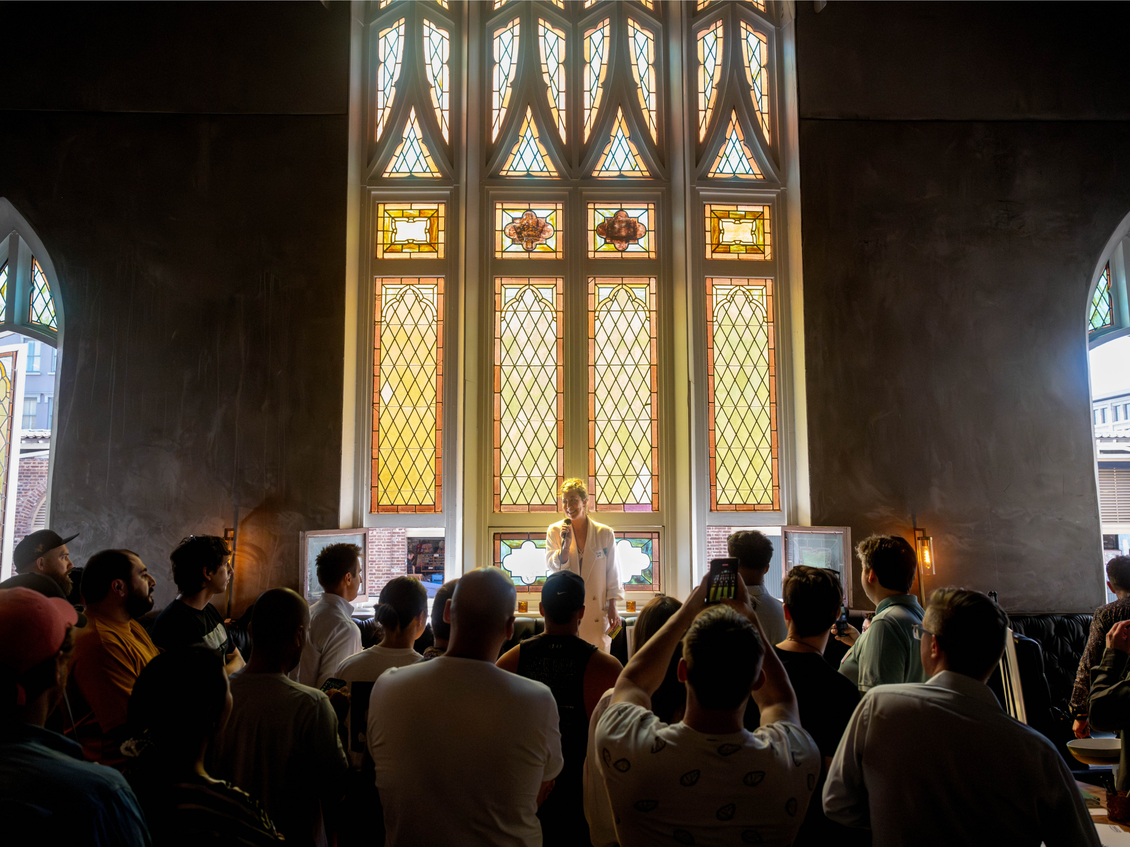 speaking panel in church
