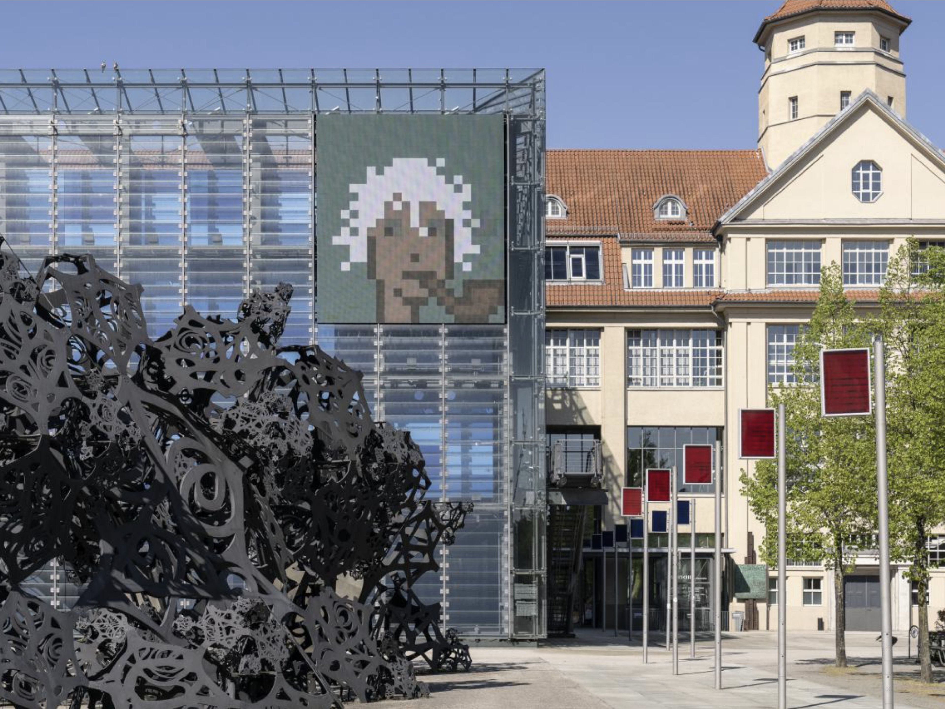 Punk on the facade of the ZKM center for art