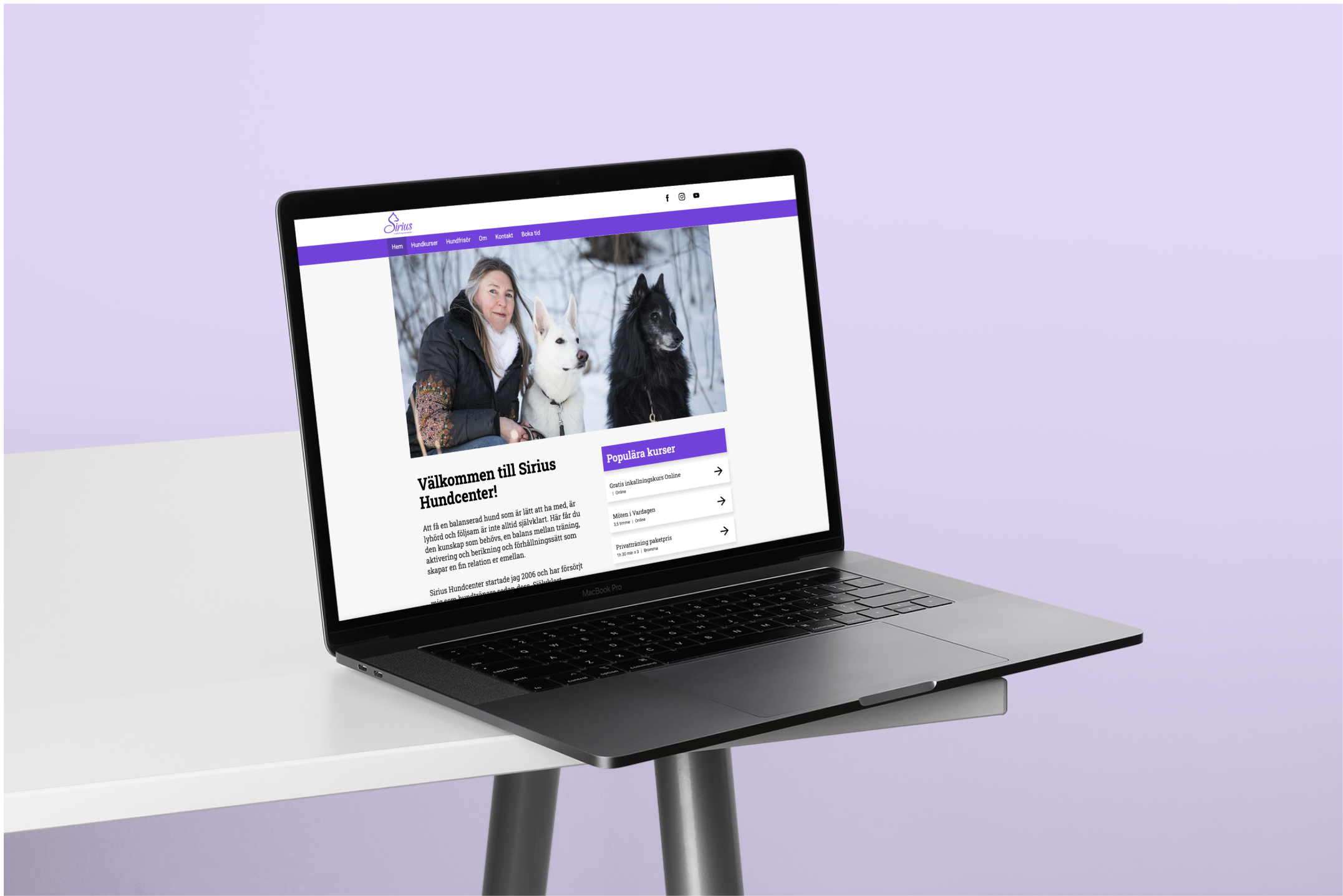 En ny webbplats för hundkurser