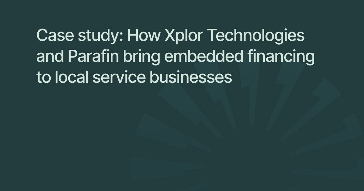 Case study: How Xplor Technologies and Parafin bring embedded financing to local service businesses