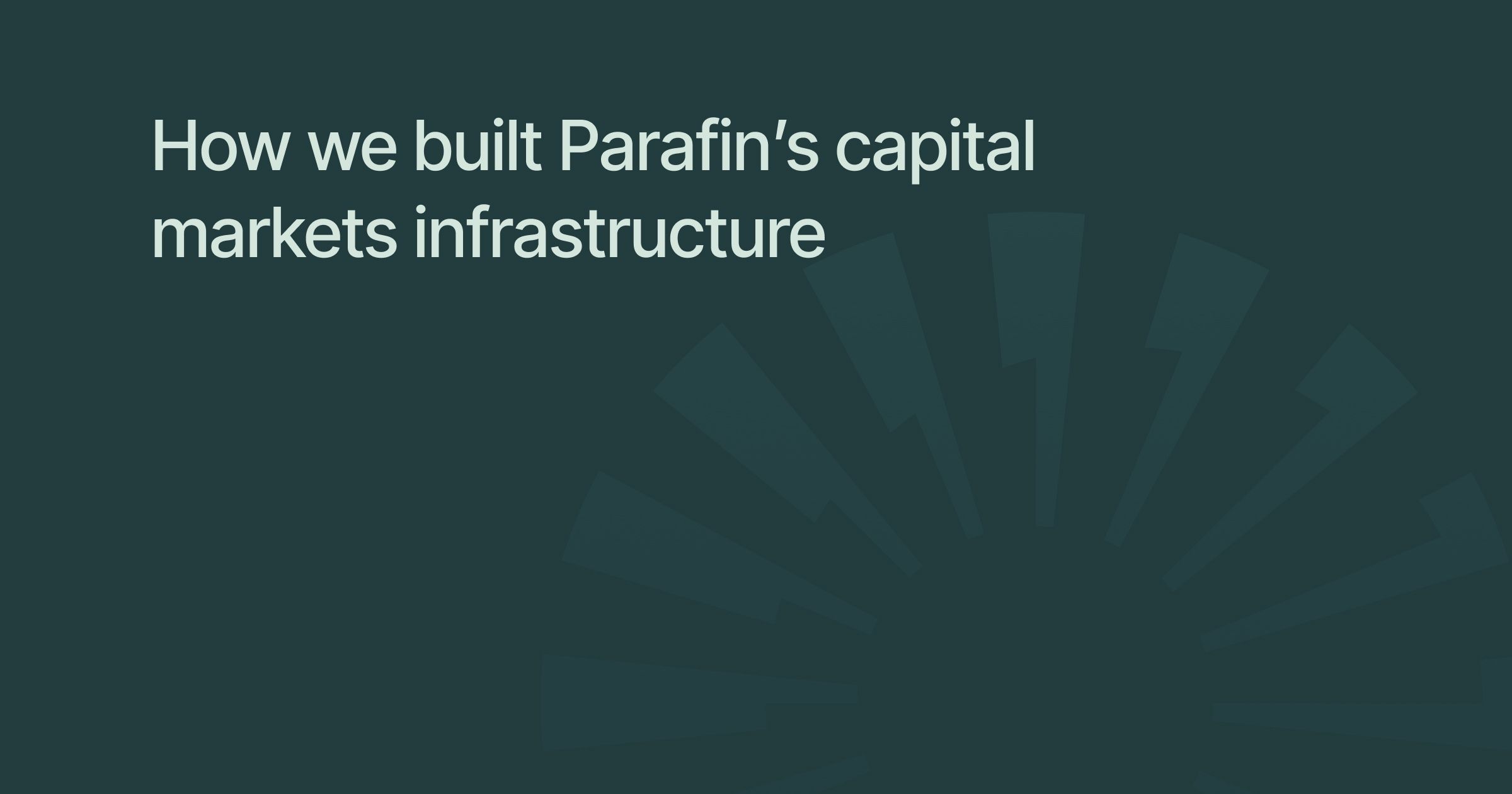 parafin-capital-markets-infrastructure