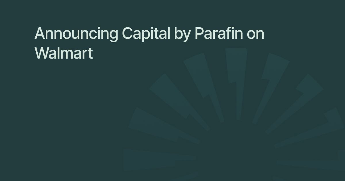 Walmart Marketplace & Parafin's financing program for sellers