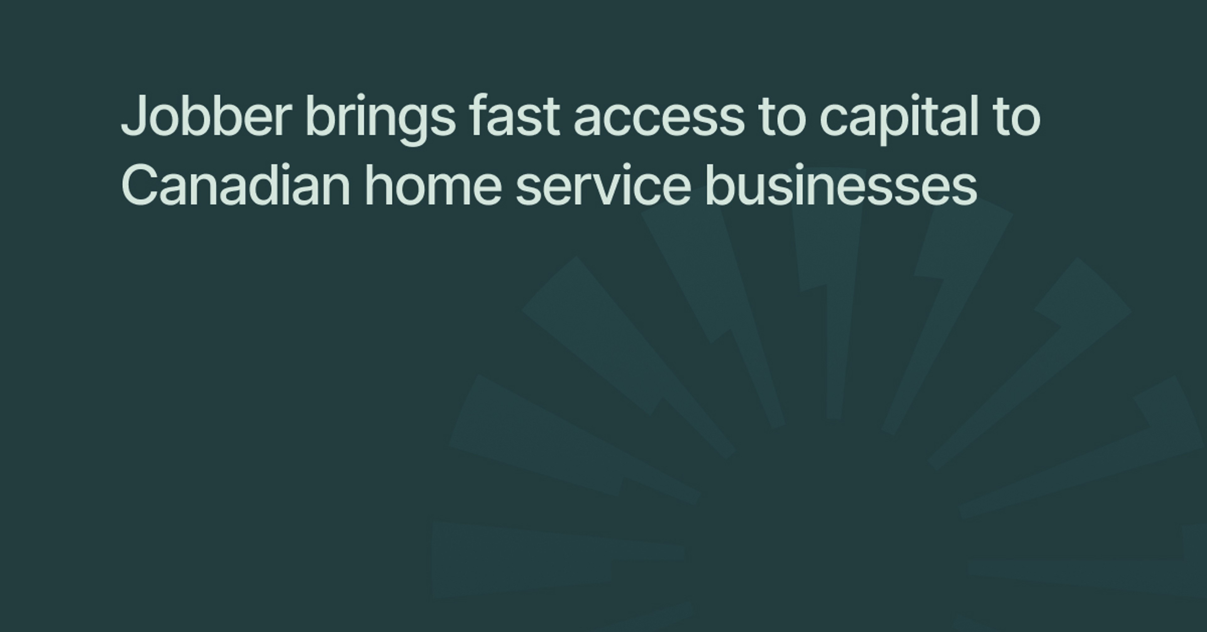 Jobber brings fast access to capital to Canadian home service businesses