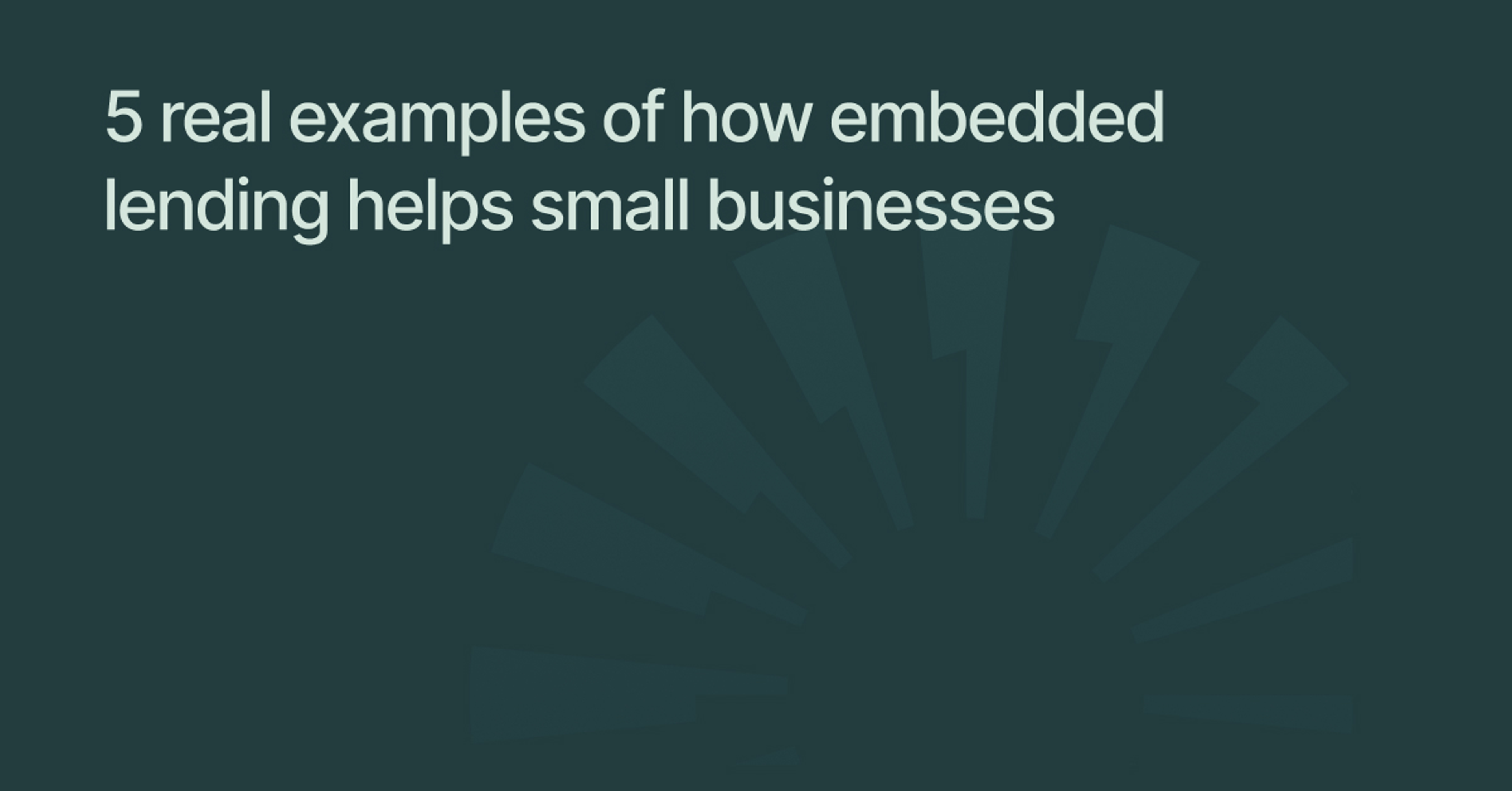 5 real examples of how embedded lending helps small businesses