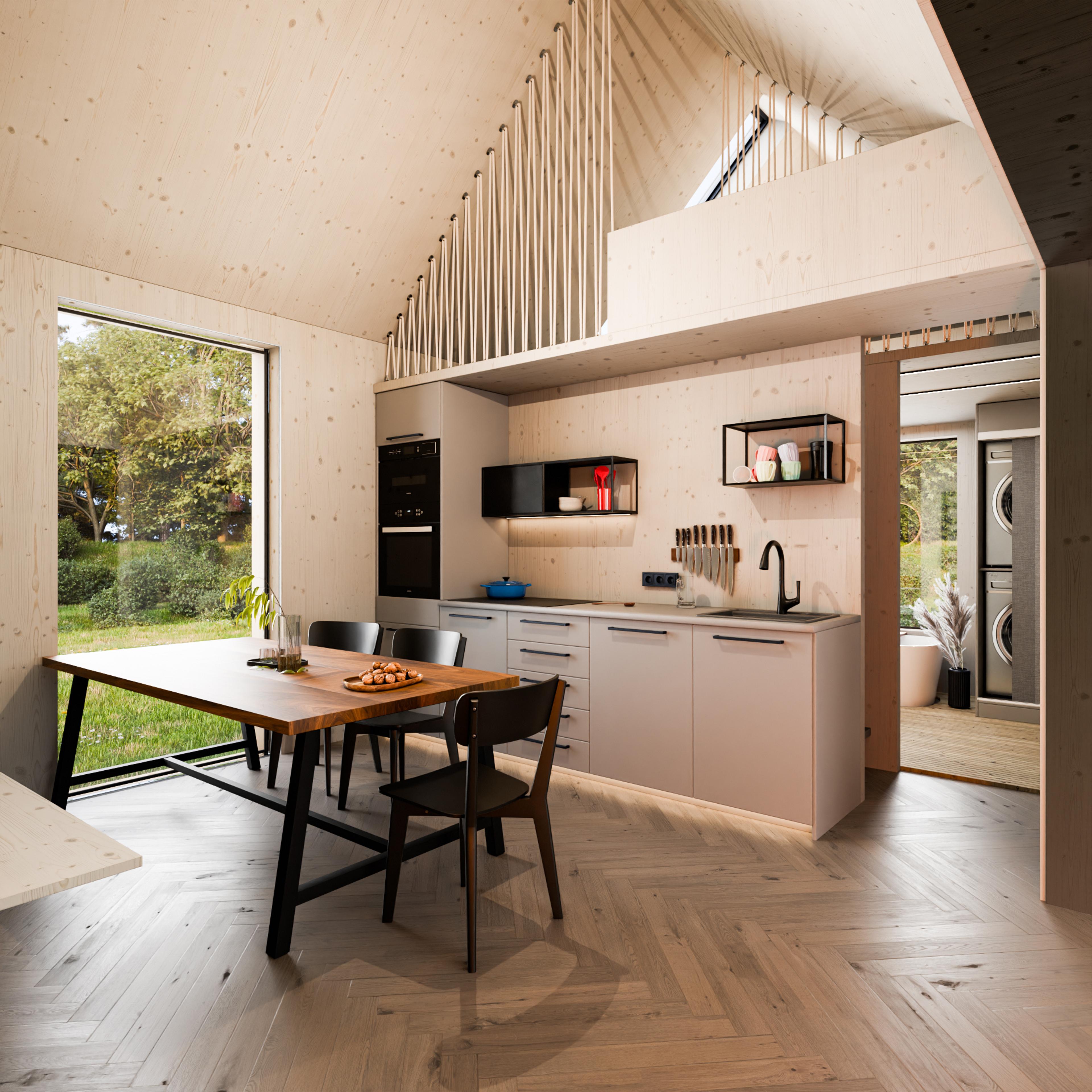 Bayaya – Spolu Modular Wooden House — kitchen 3