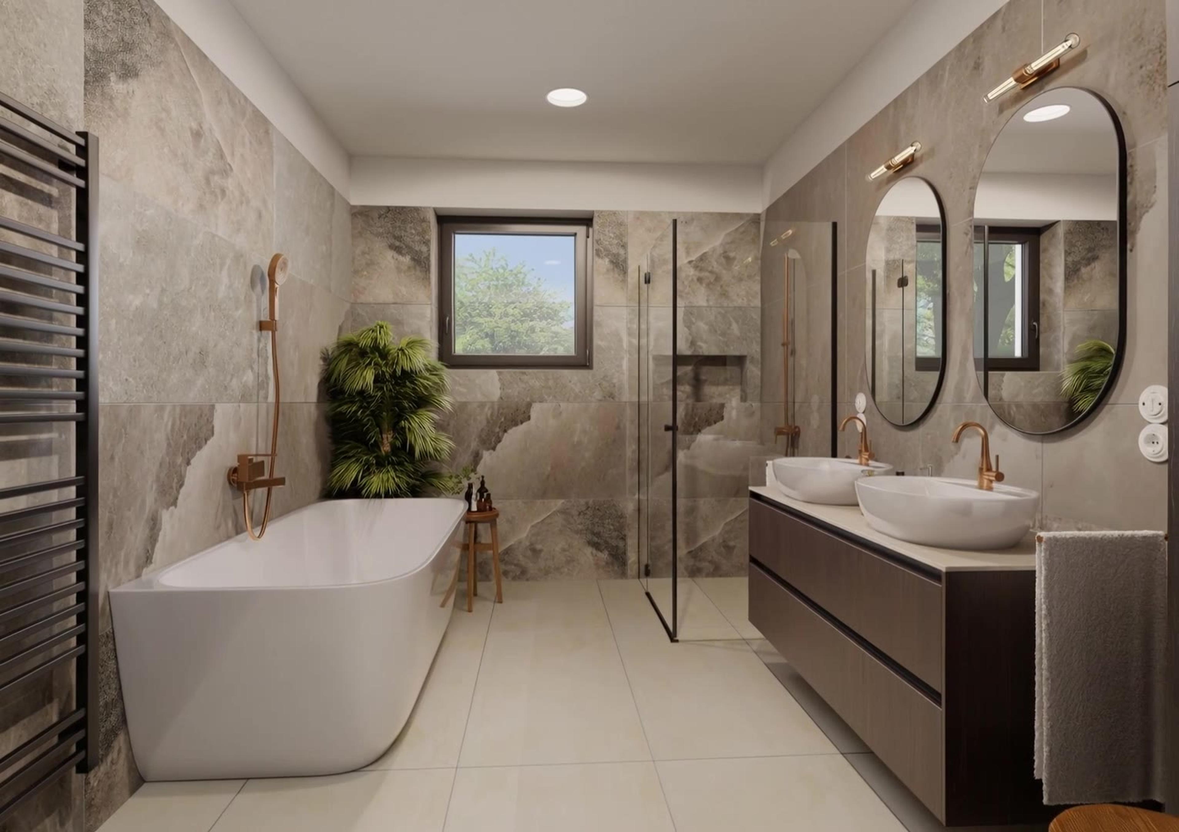 Schwarz Architekti – Family House — bathroom animation 2