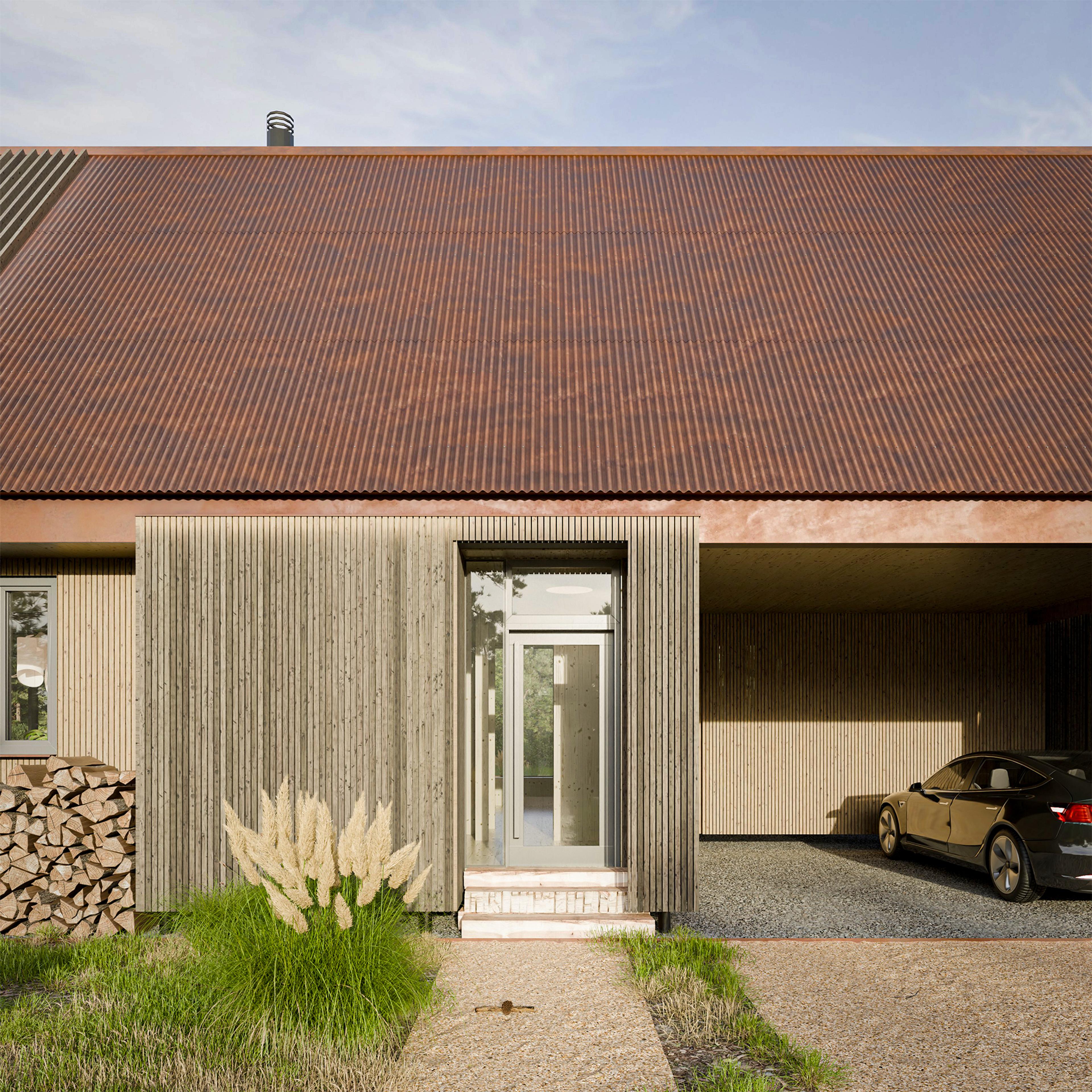 Bayaya – Sulava Modular Wooden House — entrance close-up