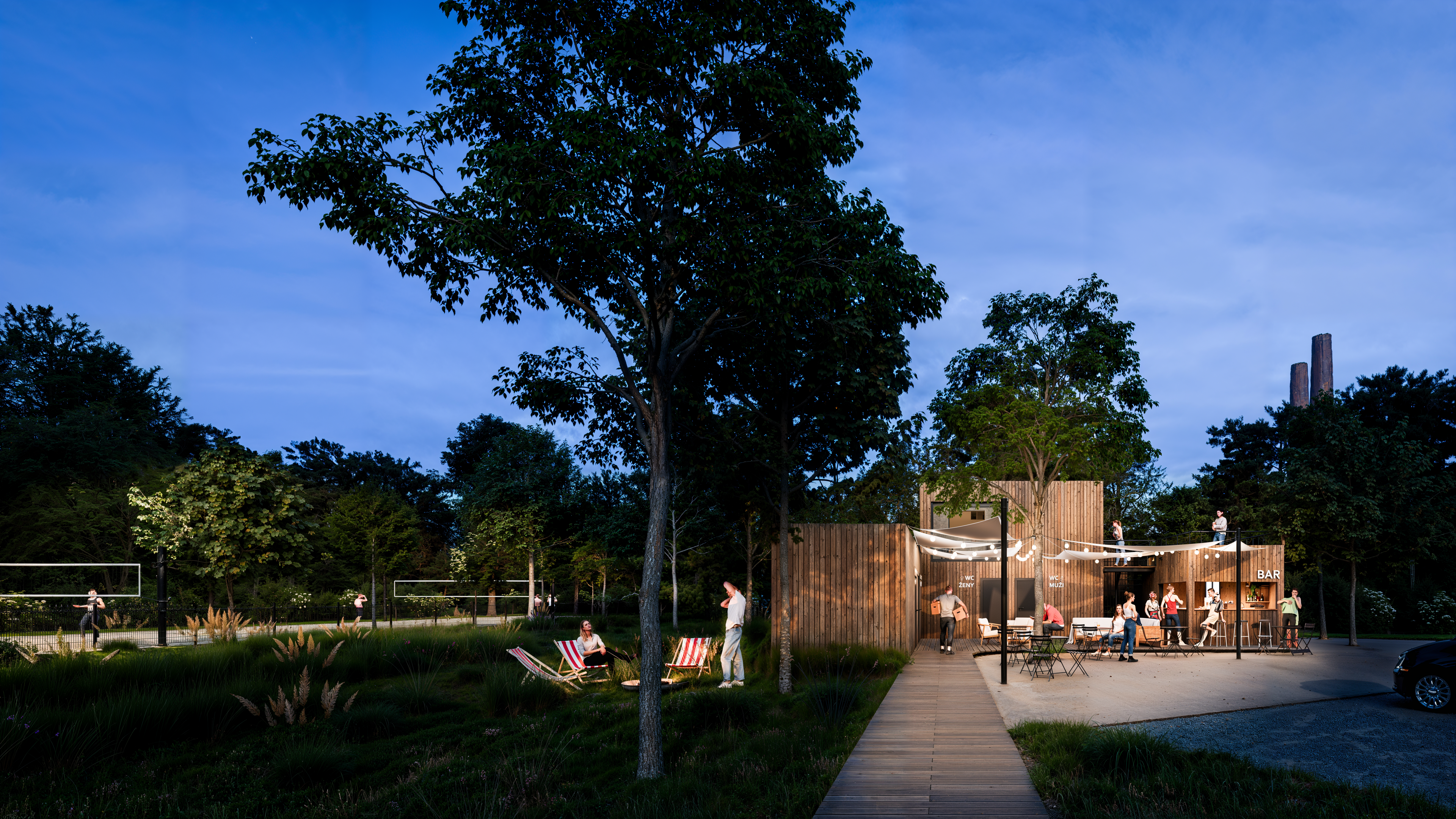 DBDA – Volleyball Court in Zbraslav — view 1