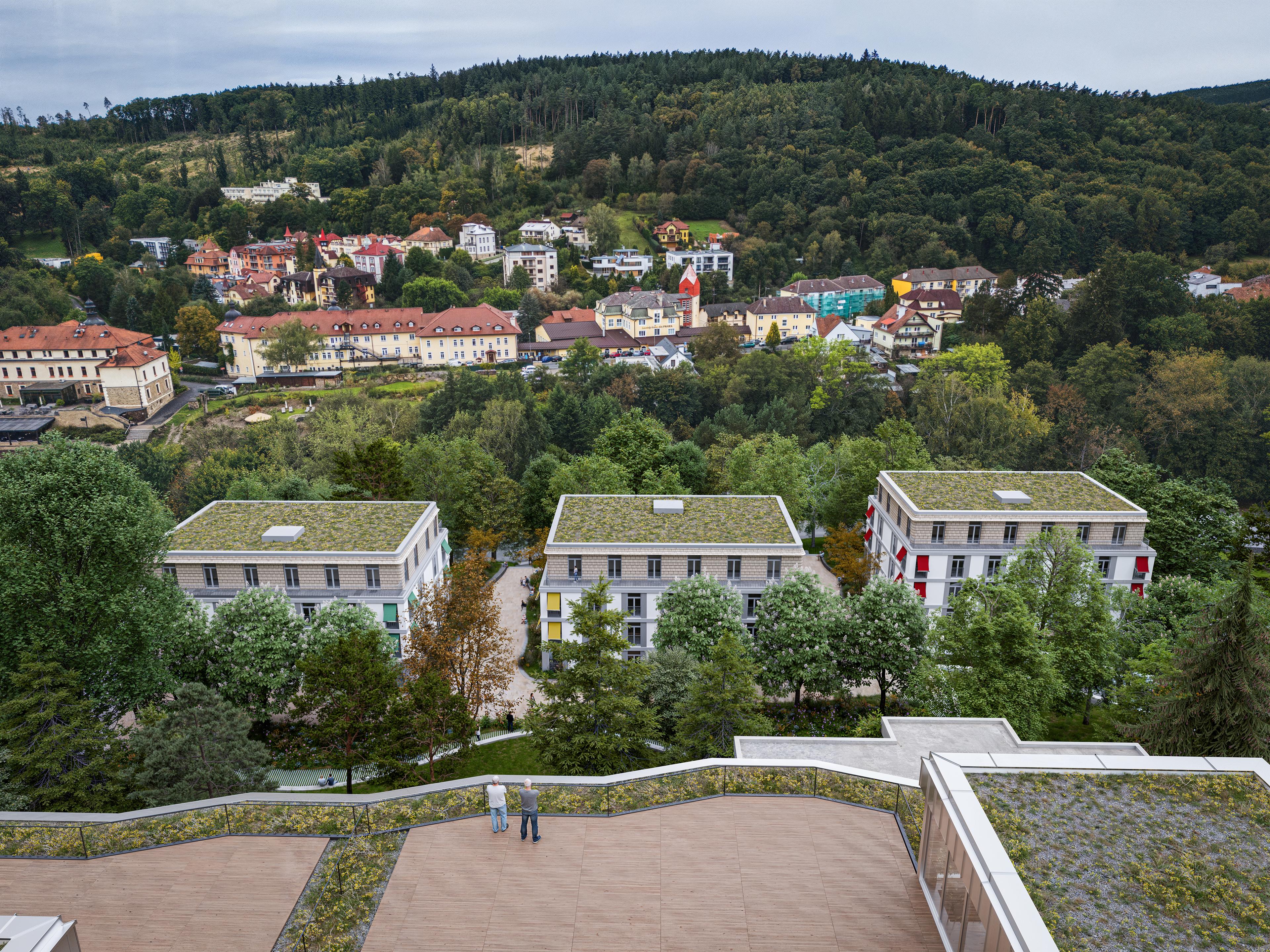 LBNK – Apartment Buildings in Luhačovice — aerial view 2
