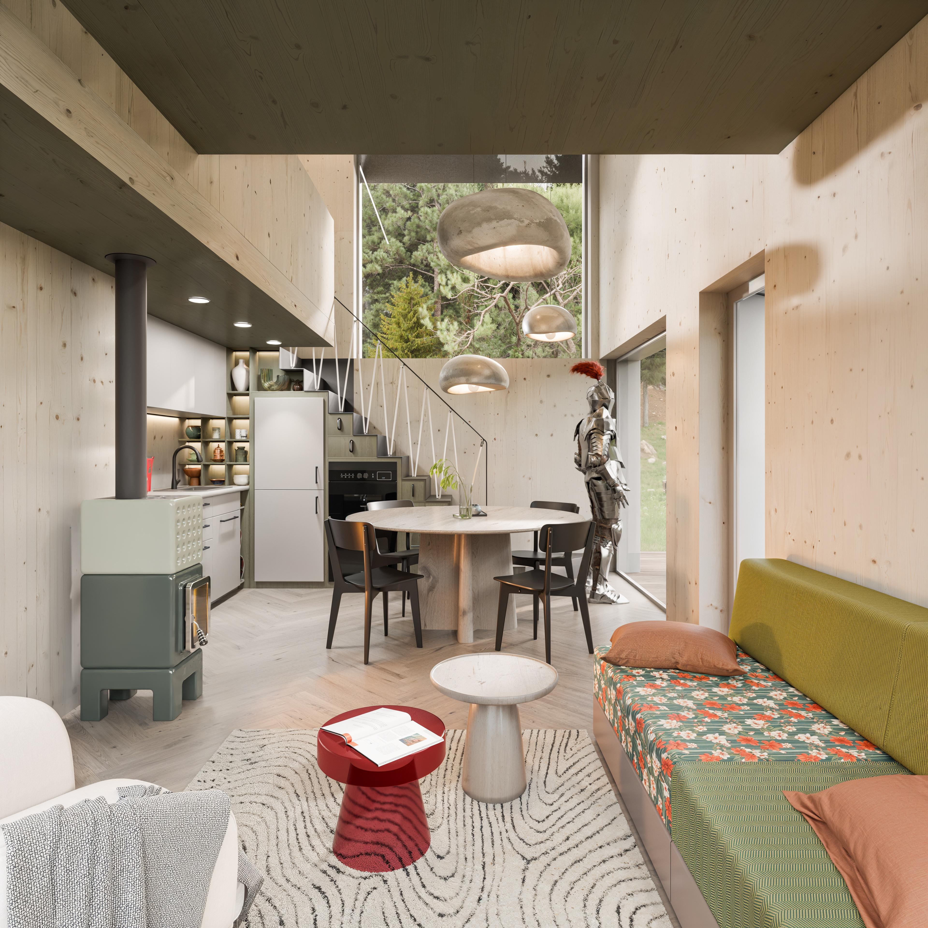 Bayaya – Kubík — kitchen and living room