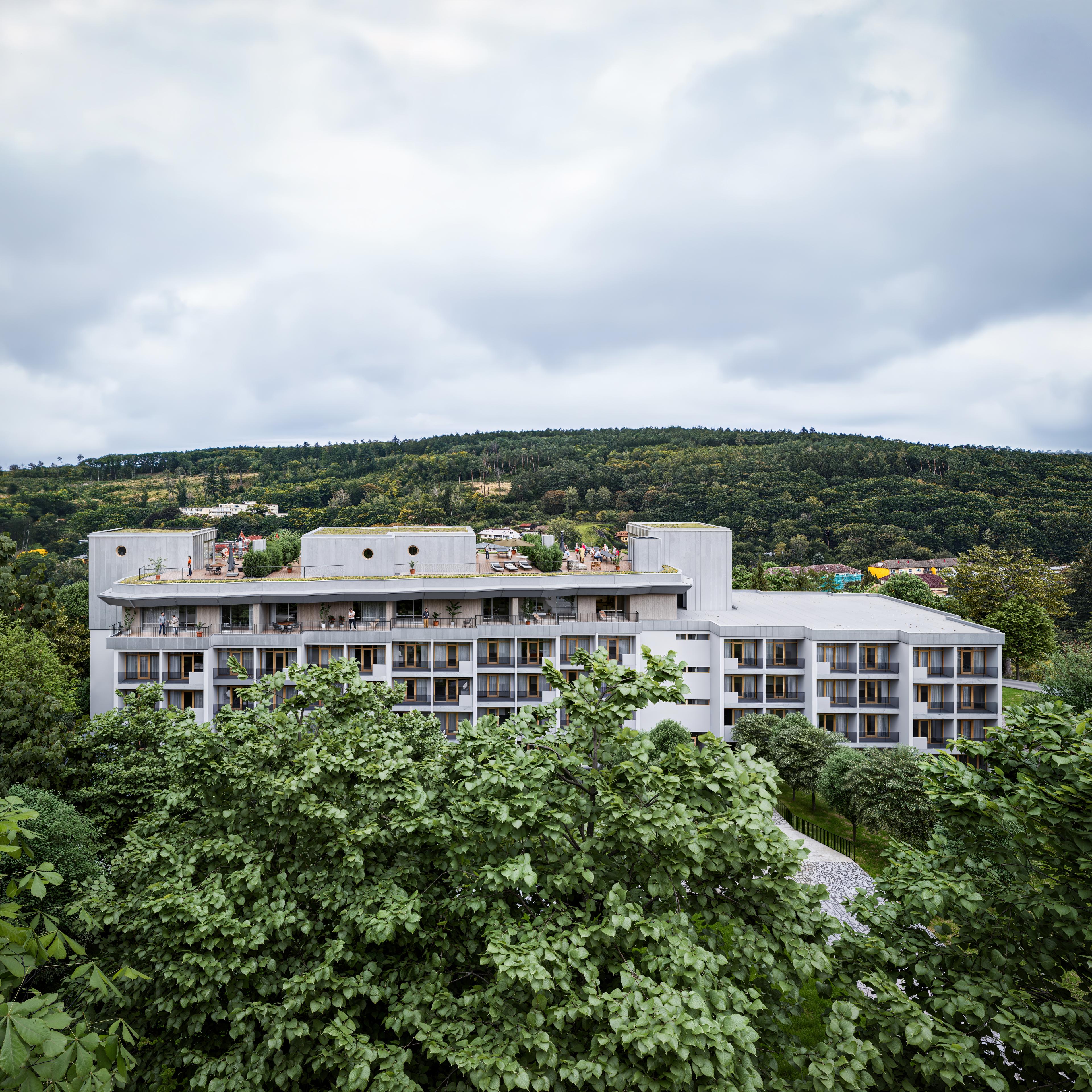 LBNK – Apartment Buildings in Luhačovice — rooftop extension 2