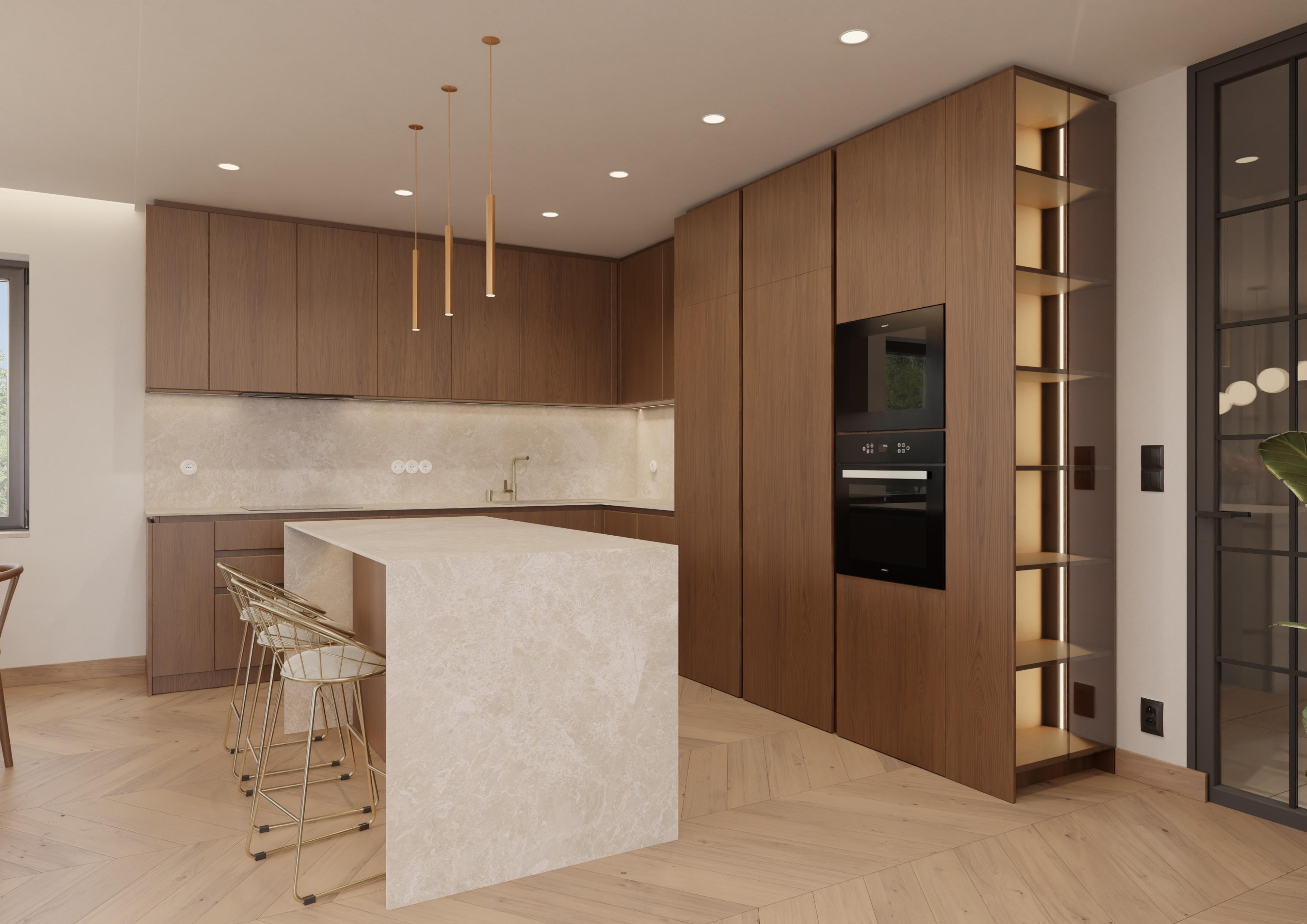 Schwarz Architekti – Family House for the Grill Family — kitchen 1 alt