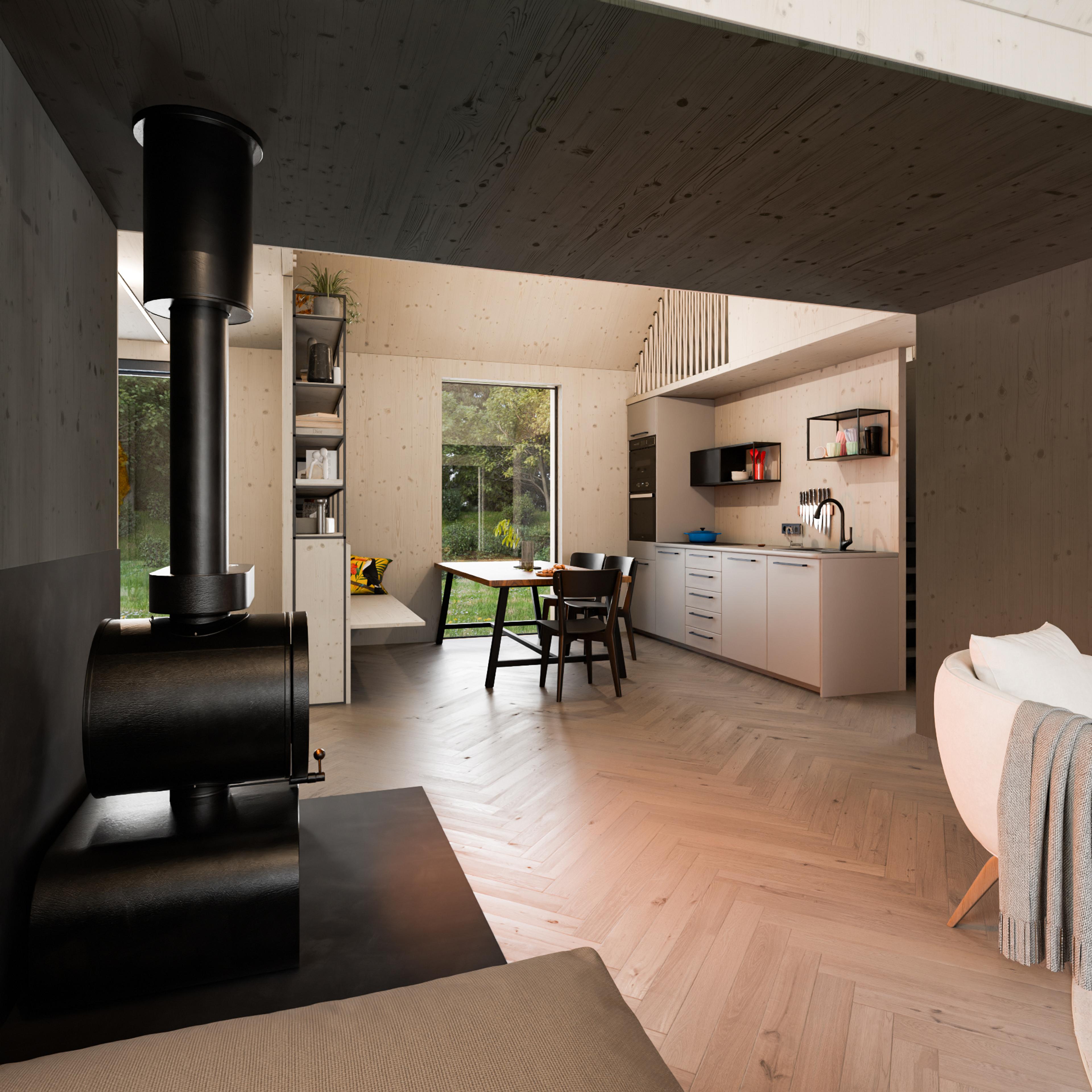 Bayaya – Spolu Modular Wooden House — kitchen 1