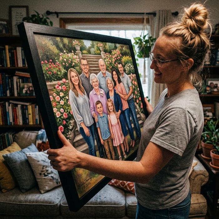 Family Oil Portrait