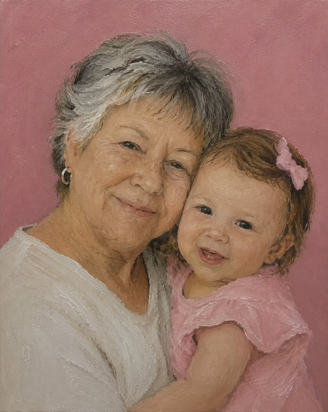 Oil portrait painted for Mel