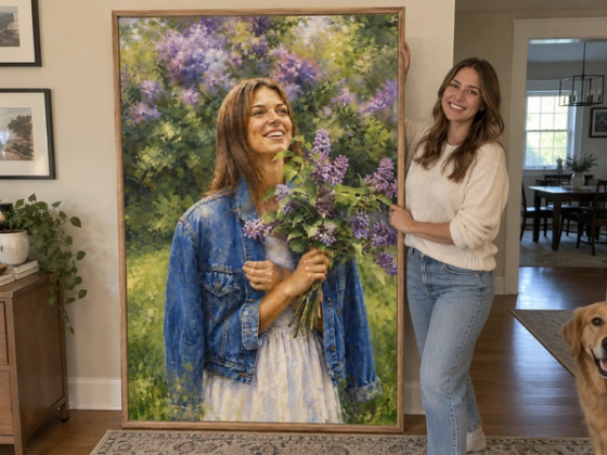 48" × 72" hand-painted canvas