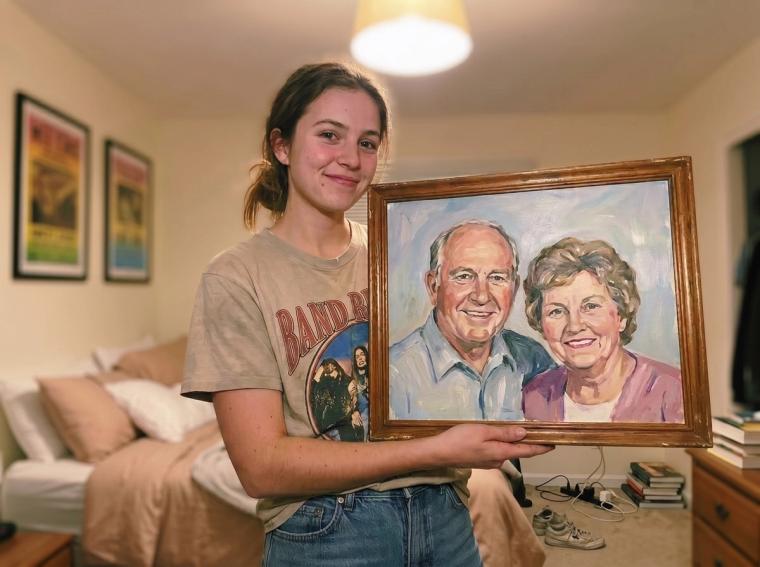 Oil portrait painted for  Emily