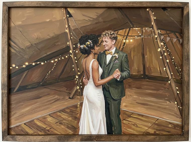 Hand-painted result — Oil on Canvas, 16×25