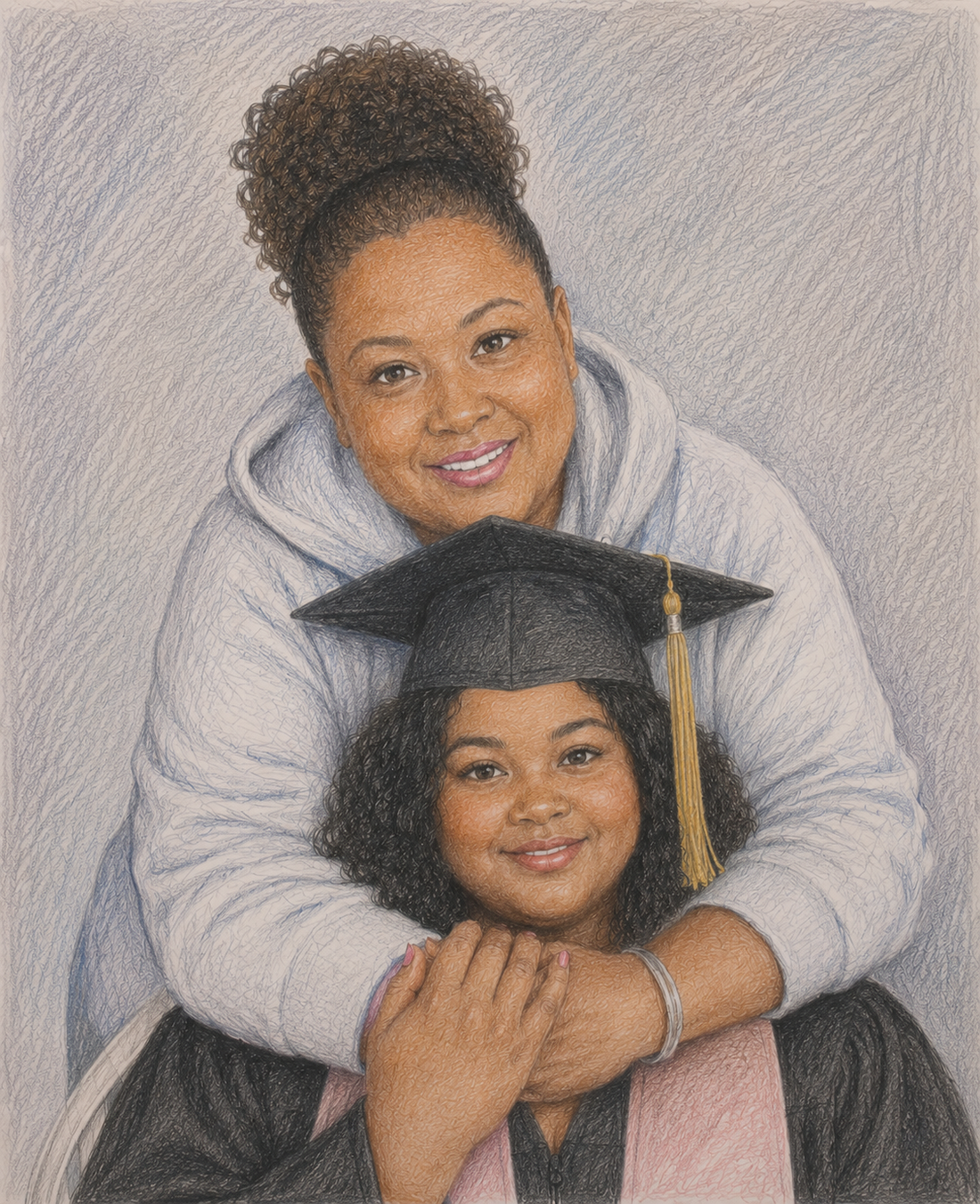 Color Pencil portrait painted for Lauren