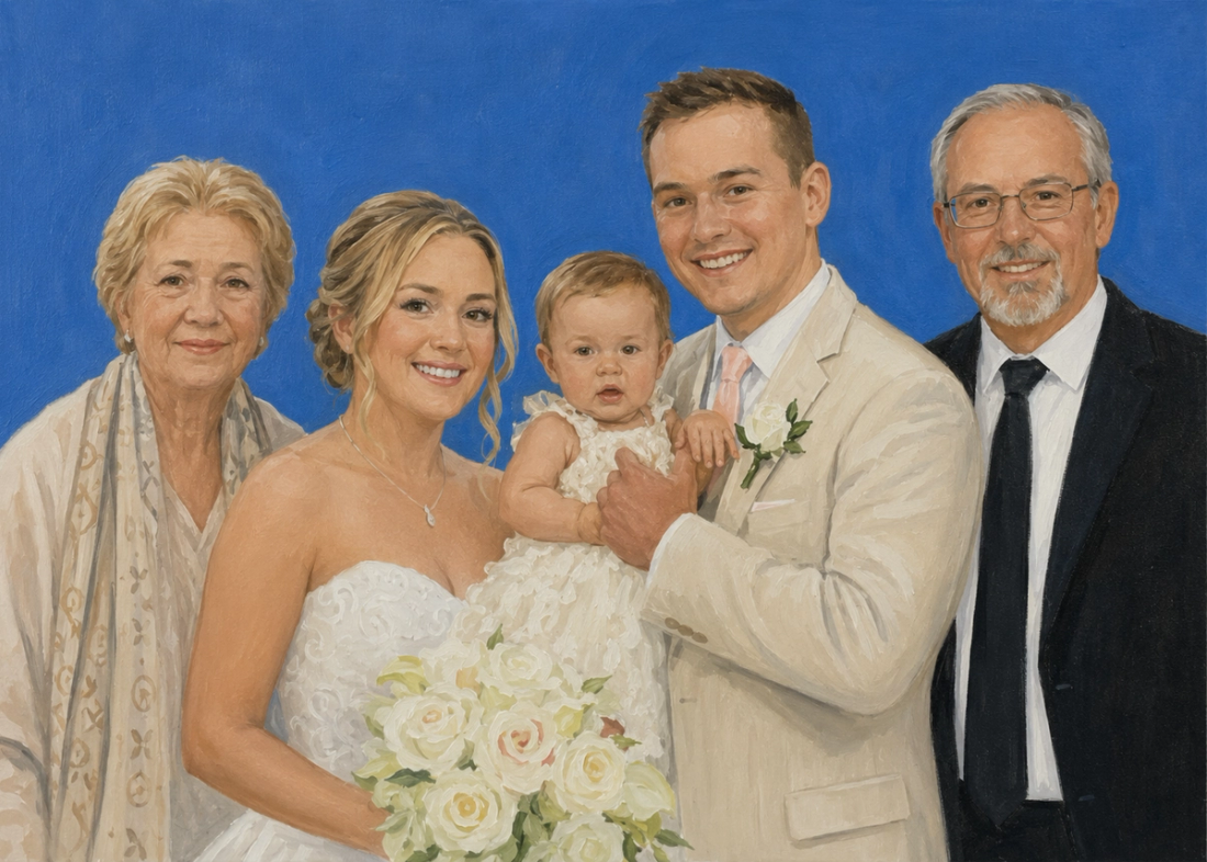 Acrylic portrait painted for Sophia