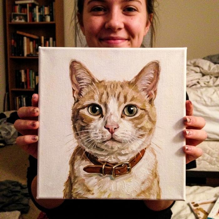 Cat Watercolor Portrait