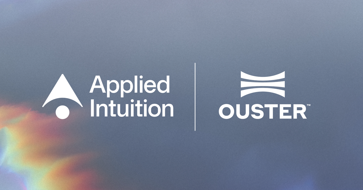 Ouster Booth Applied Intuition and Ouster to accelerate lidar deployment