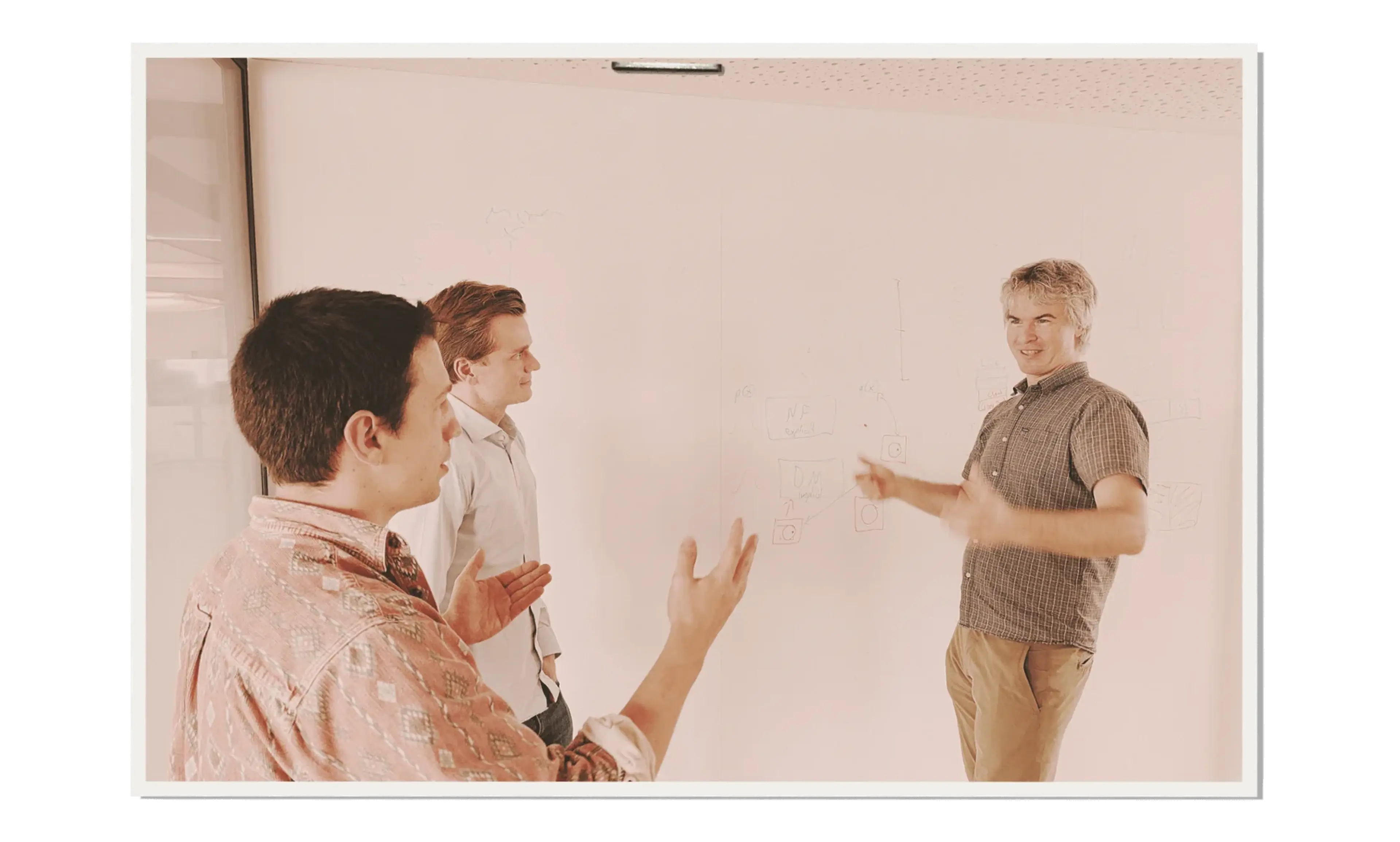Roland Philippsen is on the right of the image, along with EthonAI founders Bernhard Kratzwald at the far left and Julian Senoner.