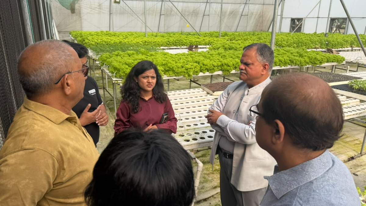 अनुष्का जायसवाल के फार्म पहुंची अंतरराष्ट्रीय टीम, संरक्षित खेती को लेकर मंथन