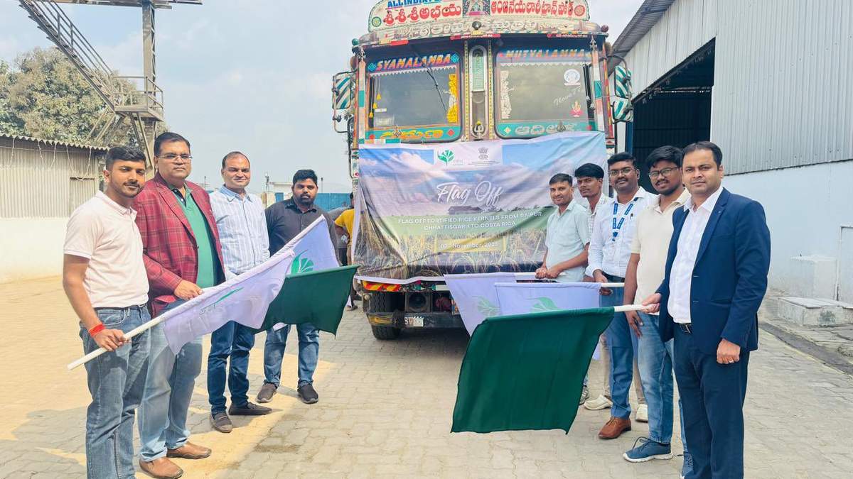 छत्तीसगढ़ से निकली पोषण वाली पहली चावल खेप, कोस्टा रिका को निर्यात