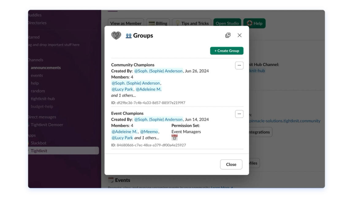 User Groups preview
