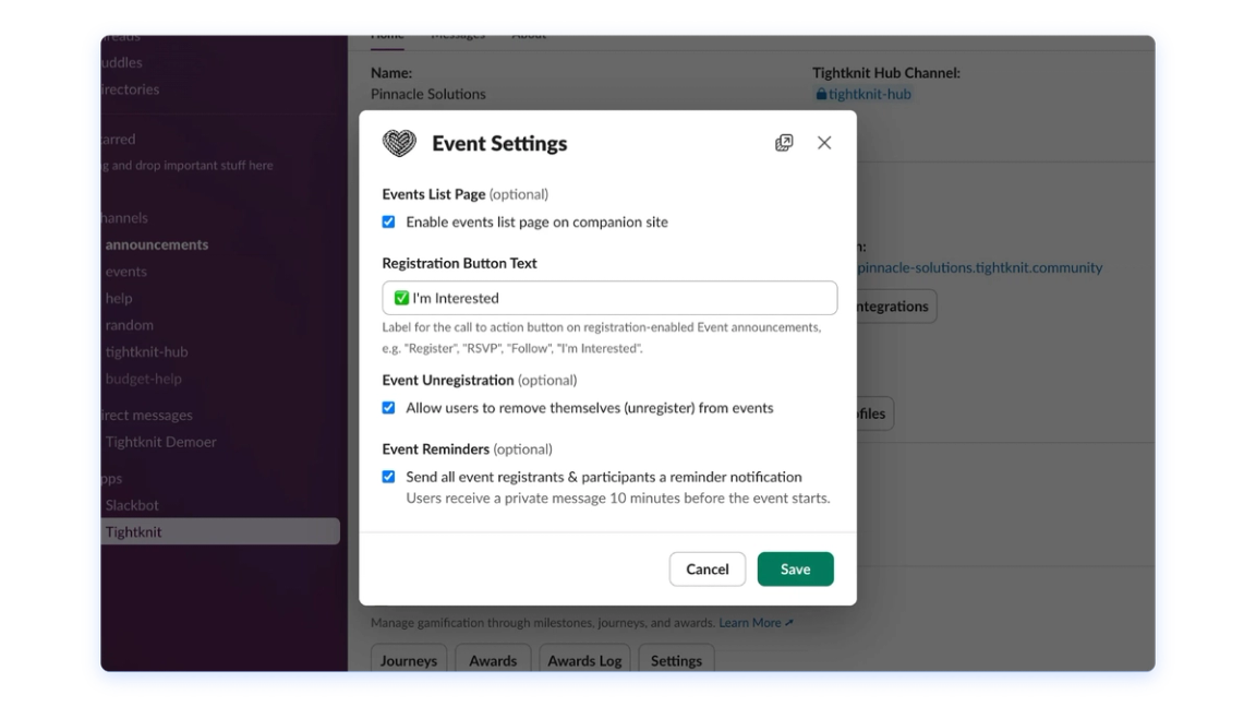 One-Click Registration preview