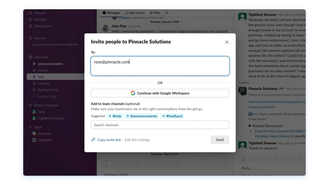 Slack Invite Link Automation preview