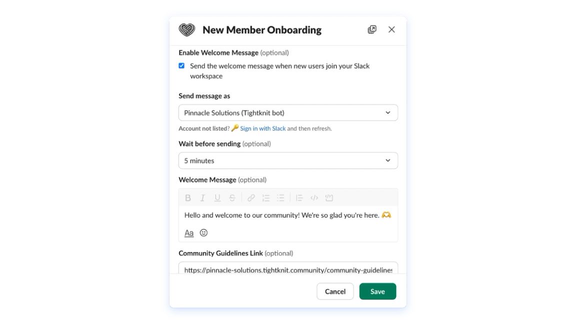 New Message Onboarding preview
