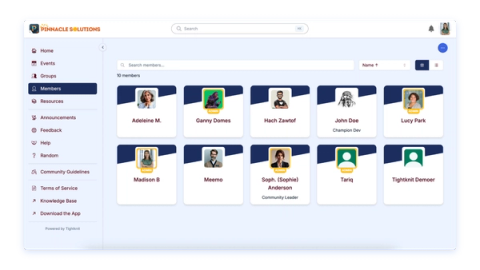 Member Directory preview