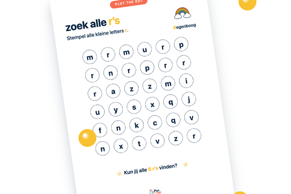 Kleine letter r van Regenboog