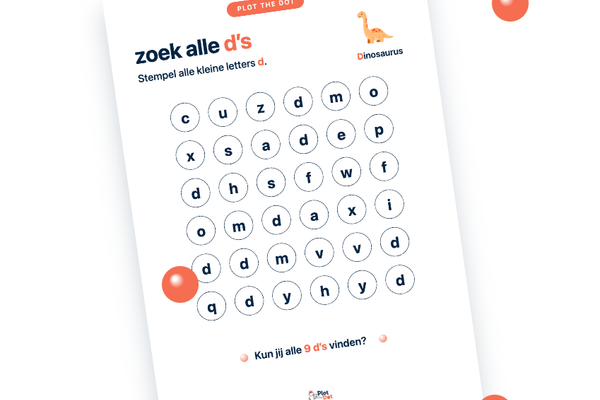 Kleine letter d van Dinosaurus