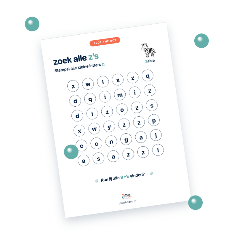 Voorbeeld van Kleine letter z van Zebra